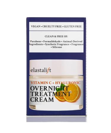 Elastalift Renewing Night Cream | Brightening Vitamin C & Hyaluronic Acid Moisturizer | Oil-Free Overnight Facial Treatment | 1.75 Fl Oz - Buy Online on GoSupps.com