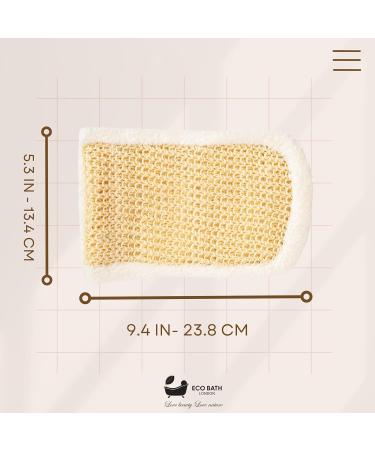Eco Bath London Bamboo & Sisal Massage Glove | Exfoliating & Cleansing | Soft Natural Fibres for Spa-like Care - Buy Online on GoSupps.com