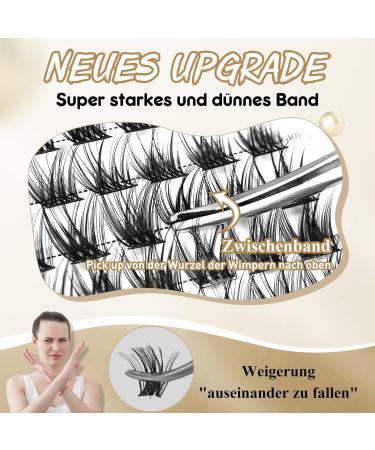 Cluster Lashes QueWel 72 PCS - DIY Eyelash Extensions Soft Individual D Curl 8-16mm Length for Home Makeup - Buy Online on GoSupps.com
