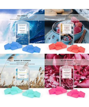 Soy Wax Melts Variety Pack - Blush Peony, Raspberry & Cinnamon, Lavender, Sea Breeze, Espresso - 8 Pack (2.5oz each) for Candle Warmers - Buy Online on GoSupps.com