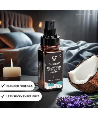 Jane Vine Dreamzzz Magnesium Spray for Feet and Sleep Blended Formula Magnesium Oil with Lavender & Coconut Oil - Topical Magnesium Body Foot and Leg Spray for Women - Reduced Stickiness - 4.2 oz - Buy Online on GoSupps.com