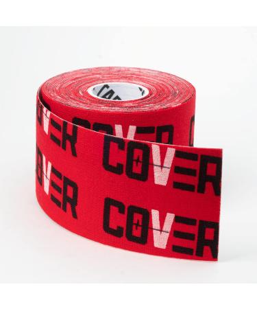 COVERTAPE kinesiology Athletic tape sports tape athletic tape muscle tape Sports tape Elastic therapeutic tape Pain relief tape Strapping tape Physical therapy tape Injury tape massage premium sports tape (cover designed colour) (Designed RED LOGO) - Buy Online on GoSupps.com