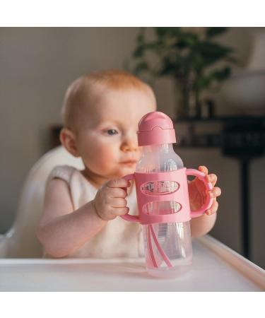 Dr. Brown s  Milestones  Narrow Sippy Straw Bottle with 100% Silicone Handles  8oz/250mL  Pink  1 Pack  6m+ 1 Pack  Pink - Buy Online on GoSupps.com