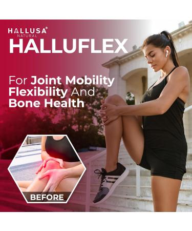 Halluflex | Joint support supplement for women and men | Glucosamine 1500 mg Chondroitin 750 mg Plus Hydrolyzed collagen 300 mg | Joint health mobility and flexibility | 180 Capsules - Buy Online on GoSupps.com