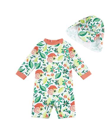 upandfast Baby Girls Swimsuit Baby Swimming Costume UV Baby Girls' Swimwear with Snap Bottom UPF 50+ Sun Protection 9-12 Months Lemon - Buy Online on GoSupps.com