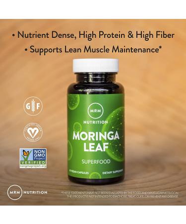 MRM Moringa Leaf Capsules | 60 Vegan Capsules for Health & Wellness - Buy Online on GoSupps.com