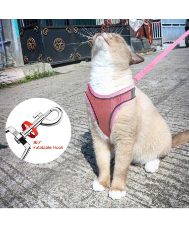NiCoLa Escape-Proof Cat Harness Set | Reflective Strip | Adjustable Soft Harness for Small Cats (Pink&Green, S) - Buy Online on GoSupps.com