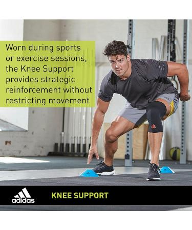 adidas Knee Support Sleeve - Ergonomic Design for Training & Competitions - Durable & Breathable - Black (Medium) - Buy Online on GoSupps.com