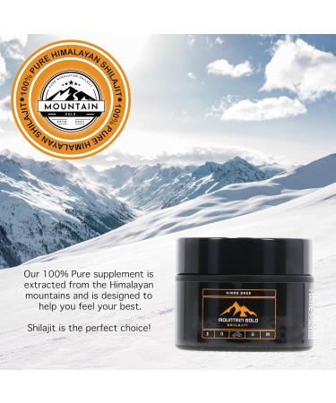 Mountain Gold Shilajit 30g - Original Himalayan Organic Shilajit - Gold Grade 100% Pure - Rich in Fulvic & Humic Acid - Immune System & Vitality Booster - Vegan Supplement - Buy Online on GoSupps.com