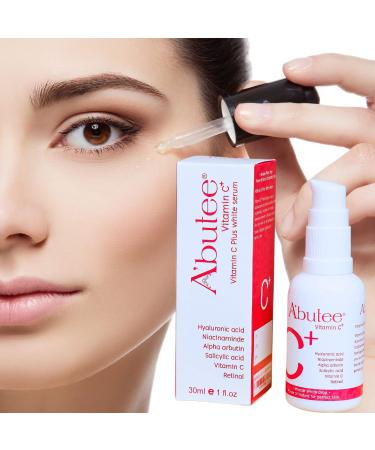 ARBUTEE | Vitamin C Anti Aging plus Brightening Serum -Hyaluronic Acid Niacinamide Alpha Arbutin Salicylic Acid Vitamin E and Retinol for Men Woman