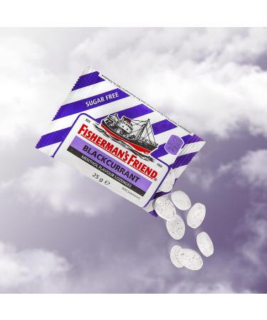 Fisherman's Friend Blackcurrant Menthol Lozenges 25g (Pack of 5) - Buy Online on GoSupps.com