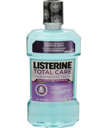 Listerine Total Care Mouthwash for Sensitive Teeth Clean Mint Fluoride Mouthwash for Bad Breath Anti-Cavity Helps Keep Teeth White 1L Anti Bacterial - Buy Online on GoSupps.com