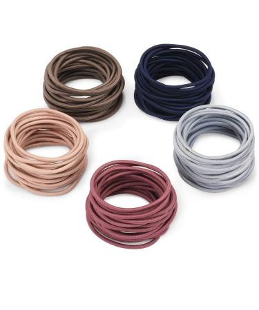 Hair ties hair ties for women elastic hair ties 5 colored hair ties 100 pieces hair ties