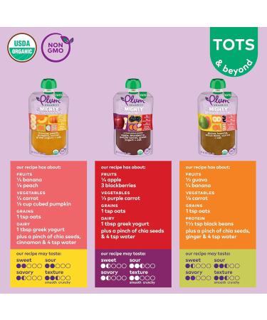 Plum Organics Baby Food Pouch Variety Pack | Mighty 4 | 4oz | 18 Pack | Organic Squeeze for Babies, Kids, & Toddlers - Buy Online on GoSupps.com
