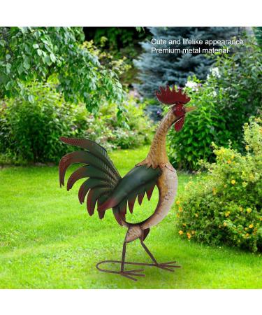 Shop Lifelike Garden Rooster Statues - Hand-Welded Iron Yard Ornaments for Lawn & Porch D cor - International Shipping Available - Buy Online on GoSupps.com