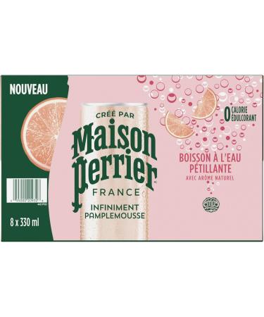 Maison Perrier Forever Grapefruit Sparkling Water Beverage Natural Grapefruit Flavour No Calories No Sweeteners No Sodium Sourced & Bottled In France 24 Cans - Buy Online on GoSupps.com
