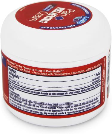 Blue Goo Pain Relieving Cream Relief for Back/Neck Pain Sports-Related Muscle/Joint Sprains/Strains Deep Heating Rub Made w/ 100% Pure Emu Oil 4 oz (1 Pack) 4 Ounce - Buy Online on GoSupps.com