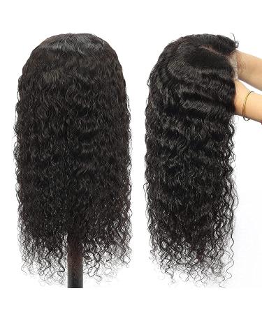 18 Brazilian Virgin Water Wave T-Part Lace Front Wig for Black Women - 150% Density, Pre Plucked, Natural Color - Buy Online on GoSupps.com