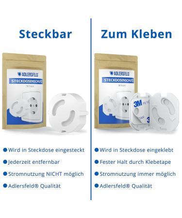 Adlersfeld 16113 Child Lock Sockets - 30 Pack White | Baby Socket Protection & Fuse Safety Solutions - Buy Online on GoSupps.com
