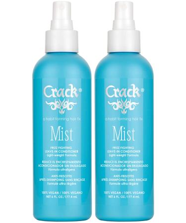 CRACK HAIR FIX Mist Spray - Moisturizes & Protects Hair From Dryness & Thermal Damages, Improves Texture and Restores Youthful Shine (6 Oz / 177.4 Milliliter - PACK OF TWO)