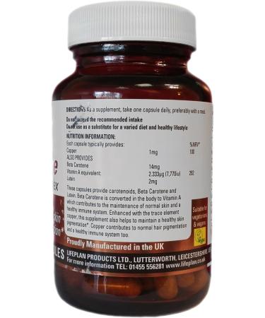 Beta Carotene Complex 60 Capsules - Premium Antioxidant Supplement for Vision & Skin Health - International Shipping Available - Buy Online on GoSupps.com