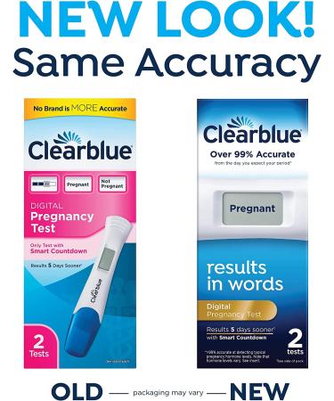 Clearblue Digital Pregnancy Test with Smart Countdown - 2 Pack | Accurate & Easy to Use - Buy Online on GoSupps.com