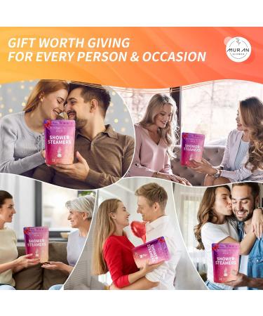 21-Pack Organic Shower Steamers with Essential Oils for Aromatherapy - Perfect Gift for Mom - Eucalyptus, Lavender, Rose, Mint, Chamomile, and Watermelon Scents - Birthday Gifts for Women and Men - Buy Online on GoSupps.com