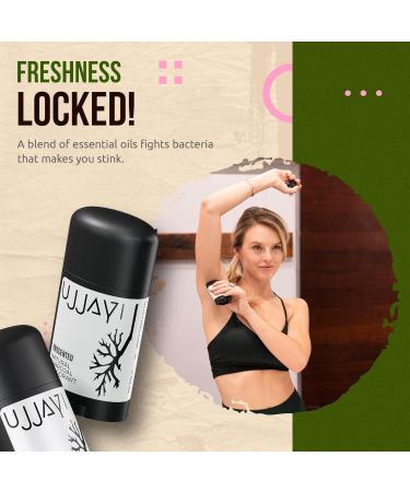 Ujjayi All Natural Deodorant Women & Men | Activated Charcoal | Organic Non Toxic Vegan Best Womens Deodorant Aluminum Free & Sulfate + Paraben Free (Handmade 2.65 oz Unscented) - Buy Online on GoSupps.com