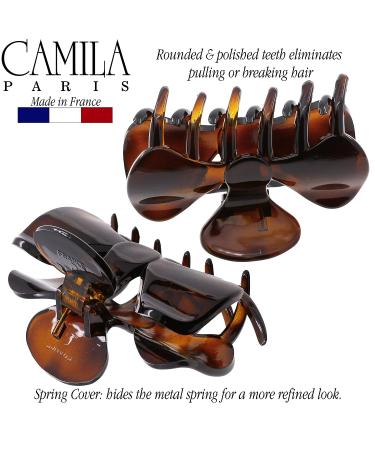 Camila Paris CP2421 Medium Bow French Hair Clip for Women - Tortoise | Stylish and Durable Hair Accessory Made in France - Buy Online on GoSupps.com
