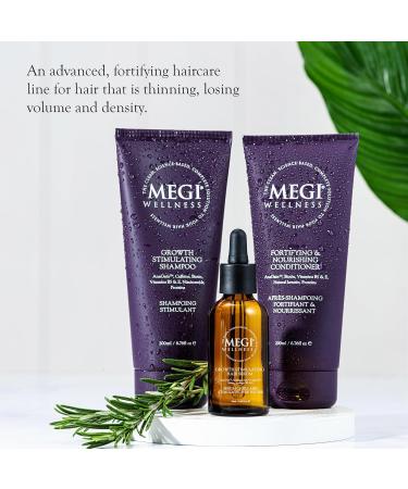 MEGI Wellness Hair Growth Shampoo with AnaGain & Biotin for Stronger Healthier Hair 200ml Stimulating Shampoo for Hair Loss & Sensitive Scalps | Vegan SLS-Free Hair Loss Shampoo (200ml) - Buy Online on GoSupps.com