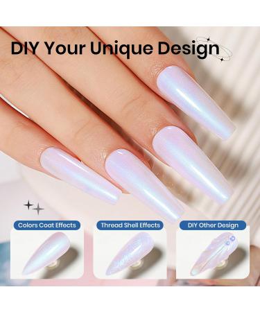 Pearl Gel Nail Polish - 15ml Pearlescent Mermaid Shimmer UV Gel for Stunning Summer Nails - Buy Online on GoSupps.com