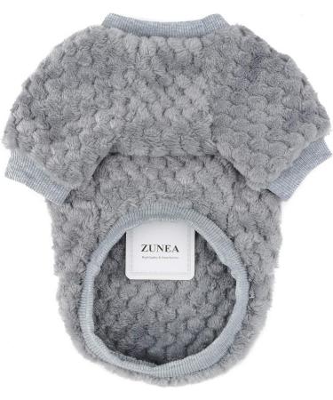 Zwantea Small Dog Pullover Sweater - Warm Fleece Coat for Chihuahua & Cats | Soft Winter Pet Clothing for Cold Weather - Gray (1 Pack) - Buy Online on GoSupps.com