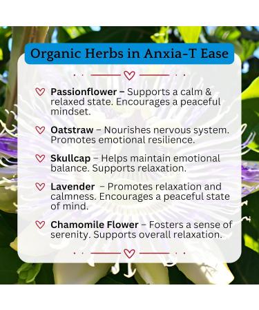 Herb Lore Anxia-T Ease Tincture Herbal Mood & Relaxation Support with Passionflower Lavender Chamomile and Flower Essences (4 fl oz) - Buy Online on GoSupps.com