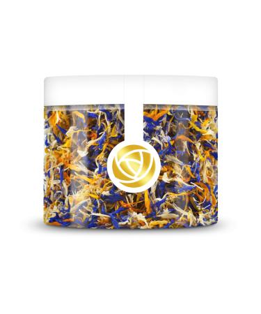 Rosie rose edible colorful colored blossom mix "Tropical" 6g dried cornflowers decoration as a tortendeco natural & tasteless for cooking for tea cupcakes salads and cake decorations 6 grams of tropical mix