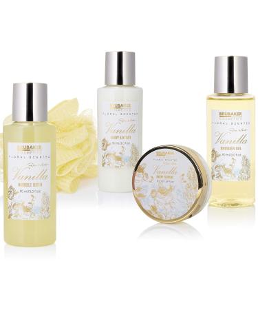 Brubaker 2 in 1 Lavender & Vanilla Rose Mint Care Set - Large 15-Part Wellness Gift for Women - Stylish Shower & Swimming Set with Wooden Cabinet - Buy Online on GoSupps.com