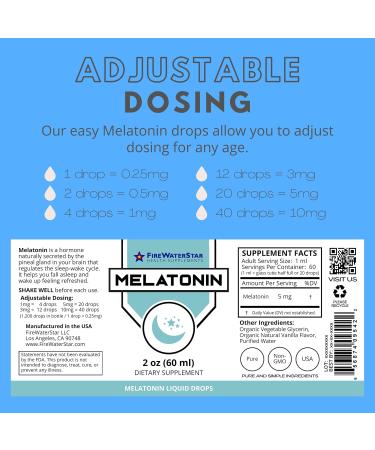 FWS Liquid Melatonin Drops for Adults and Kids - 99% Pure Bioactive Melatonin - Organic Non-GMO Vegan - Minimal Ingredients - Easy Adjustable Dosing - Helps to Promote Restful Sleep - 2oz - Buy Online on GoSupps.com