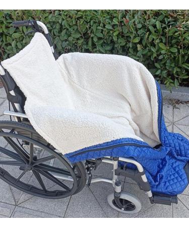 Wheelchair Warmer Cover Blanket Manual Electric Wheelchair Windshield Cold Proof Plus Velvet Leggings and Knee Pads Winter Windproof Cover Blanket Royal Blue - Buy Online on GoSupps.com