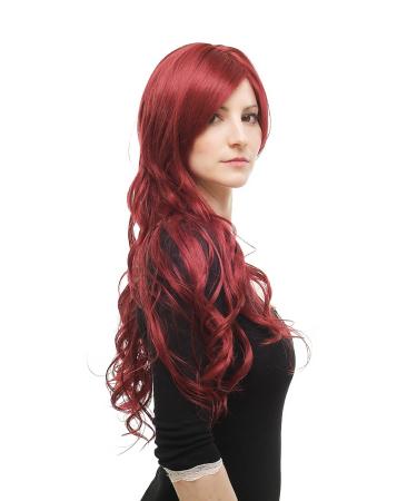 WIG ME UP 9321L-39 - Long Aubergine-Red Wet-Look Curly Wig | International Shipping Available - Buy Online on GoSupps.com