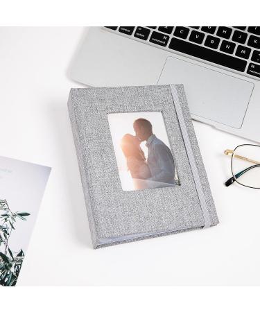 SPBAPR Small Photo Album 4x6 - 2 Pack Linen Cover Mini Photo Book for Vertical Pictures - 52 Pockets - Grey - Buy Online on GoSupps.com