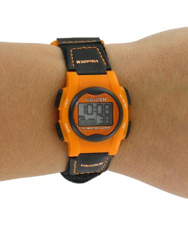 VibraLITE Mini 12-Alarm Vibrating Watch in Black Orange - Top Quality & Style - Buy Online on GoSupps.com