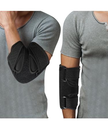 Elbow Brace Night Elbow Sleep Support Brace Elbow Splints for Cubital Tunnel Syndrome Tendonitis Elbow Brace for Ulnar Nerve Entrapment Fits for Men & Women