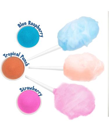 Nostalgia Kool-Aid Flossing Party Kit (3-Pack) | Blue Raspberry  Strawberry  Tropical Punch | 3 16oz Bottles of Cotton Candy Sugar Mix | 96 Small to Medium Cone Servings Kool-Aid Flossing Sugar - Buy Online on GoSupps.com