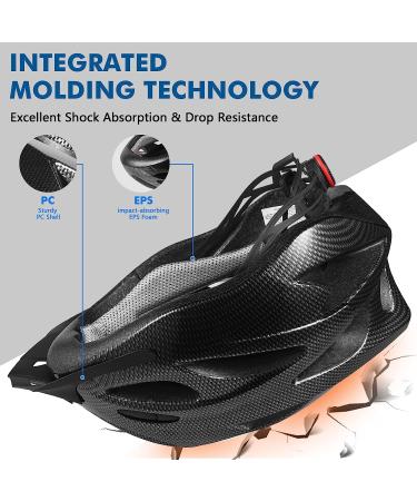 Zacro Lightweight Adult Bike Helmet with Pads & Visor - Certified Bicycle Helmet for Men and Women - Black Plus Gray Universal Fit (54-62 cm) - Buy Online on GoSupps.com