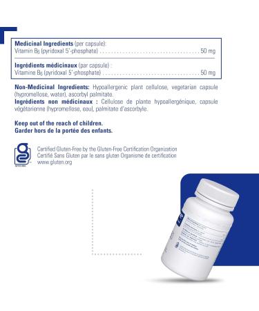 Pure Encapsulations P5P 50 - Active Vitamin B6 - Supports Energy Metabolism* - Gluten Free & Non-GMO - 180 Capsules - Buy Online on GoSupps.com