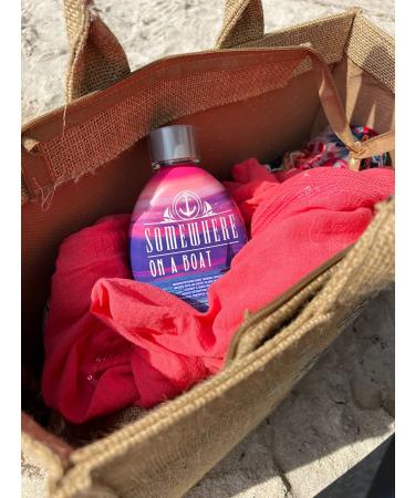 Somewhere On A Boat Indoor Tanning Lotion - Dark Tanning Bed Lotion with Coconut Oil, Pineapple & Shea Butter 13.5oz - White Lotion (NO Bronzer) - Buy Online on GoSupps.com