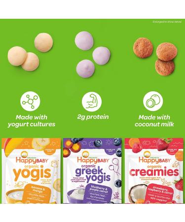 Happy Family Organics Organic Yogis Banana & Mango Freeze-Dried Yogurt & Fruit Snacks 1 oz - Healthy Snack for Kids - Buy Online on GoSupps.com