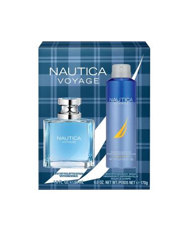 Nautica Voyage Eau de Toilette + Deo Body Spray Gift Set Notes of Apple Cedarwood Mimosa Men's Fragrance Long Lasting Everyday Fragrance Nautica Voyage 3.8 Fl Oz (Pack of 2) - Buy Online on GoSupps.com