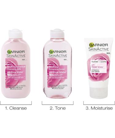 Garnier Natural Rose Water Cleansing Milk Sensitive Skin 200ml (Packaging may vary) Milk Cleansing Milk - Buy Online on GoSupps.com