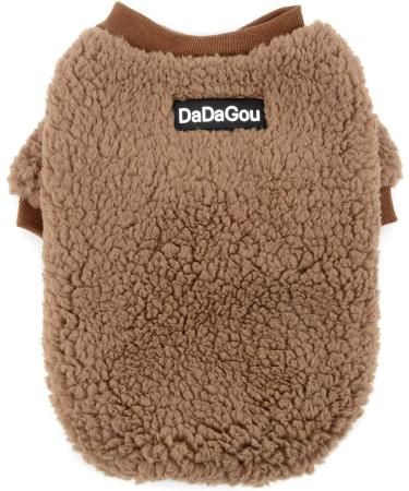 Zunea Winter Coat for Small Dogs - Fleece Warm Dog Sweater & Jacket for Puppies Chihuahuas & Cats - XL Brown 1 Pack | Cozy Pet Clothing - Buy Online on GoSupps.com