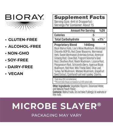 Buy Bioray Microbe Slayer Detox - Alcohol Free 2 fl oz (60 ml) | Natural Microorganism Cleaner - Buy Online on GoSupps.com